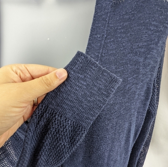 Lucky Brand Burnout Open Knit Cardigan Sz S - Picture 5 of 11